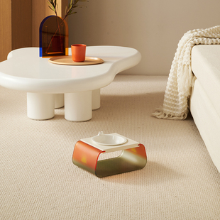 CatS猫家具 猫碗架猫食盆独立瓷碗 日落大道亚克力单碗双碗猫餐桌