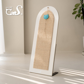 需靠墙体摆放 CatS魔镜立式 猫抓板大号天然剑麻猫抓板实木猫家具