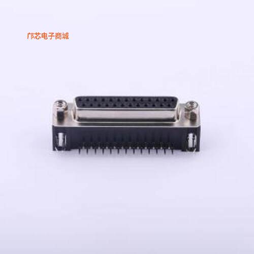 D-DMR025PF-D002 -[(全新弯插DB25针串口座 铆鱼叉锁螺丝