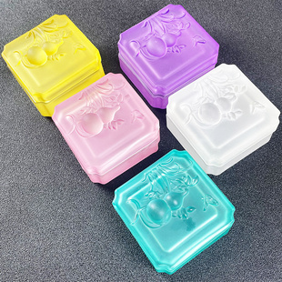 琉璃方形带盖墨盒砚台文房书法练字用