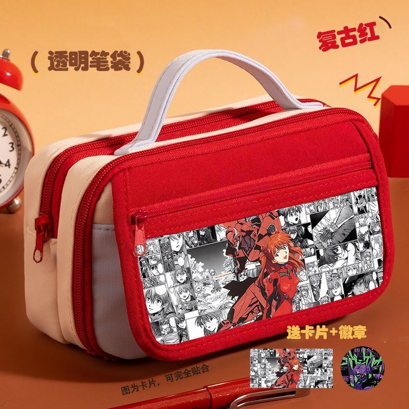 福音战士笔袋EVA新世纪九层ins日系二次元动漫周边爆款文具高颜值