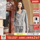 子两件套2025秋阔腿裤 裤 Smen诗萌连帽卫衣开衫 套装 女 商场同款