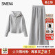 女卫衣开衫 加绒运动套装 Smen诗萌休闲裤 外套两件套冬 商场同款