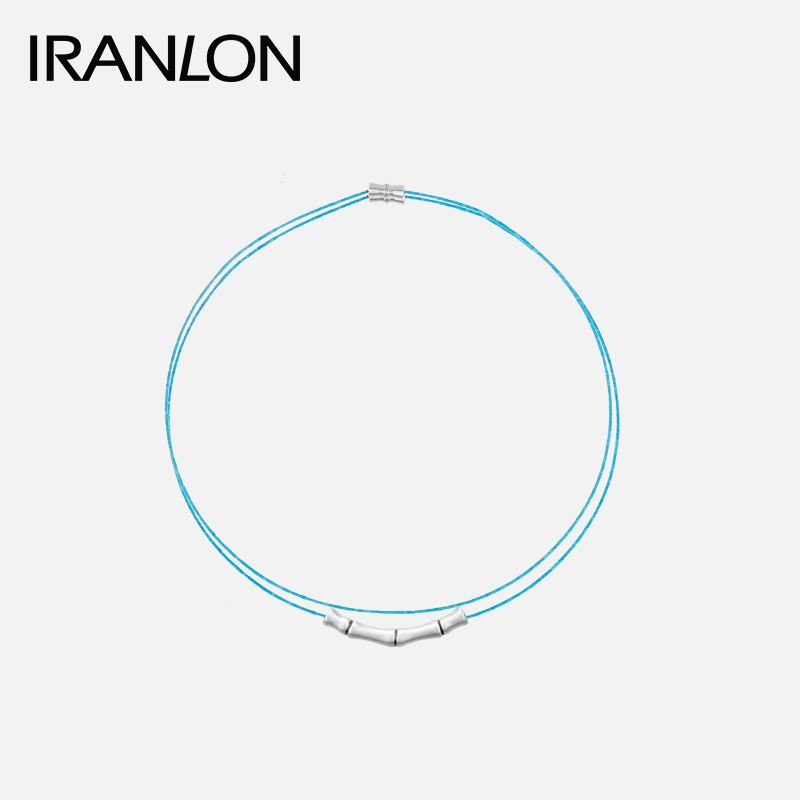 IRANLON 自然论超细绿松石竹节项链天然石项圈百搭锁骨链颈链饰品