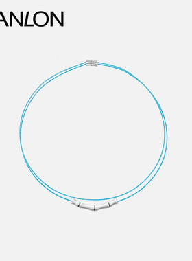 IRANLON 自然论超细绿松石竹节项链天然石项圈百搭锁骨链颈链饰品