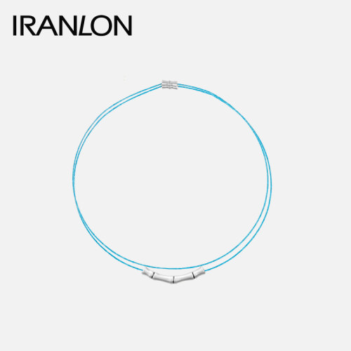 IRANLON 自然论超细绿松石竹节项链天然石项圈百搭锁骨链颈链饰品