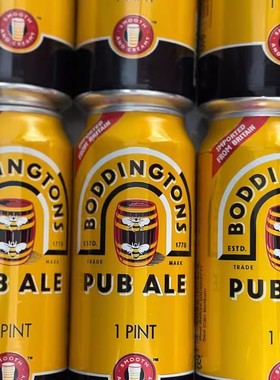 代购英国进口 BODDINGTONS/伯丁罕甘醇生啤酒 473ML*6