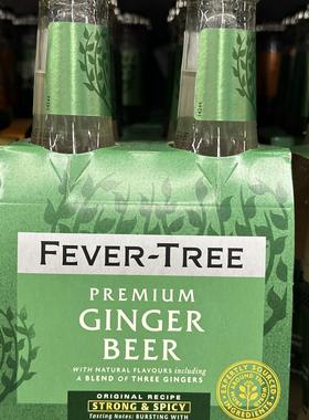 代购英国进口 FEVER TREE/热树生姜味啤酒 Ginger Beer 四瓶