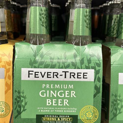代购英国进口 FEVER TREE/热树生姜味啤酒 Ginger Beer 四瓶