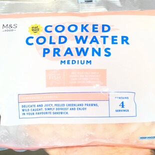代购M&S/英国玛莎全熟宏都拉斯特大虾/格林兰岛剥壳全熟大虾/虾仁