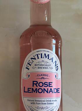 代购英国进口 FENTIMANS玫瑰柠檬水 Lemonade 玻璃瓶装750ml