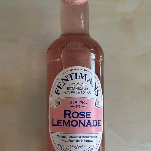 代购英国进口 FENTIMANS玫瑰柠檬水 Lemonade 玻璃瓶装750ml