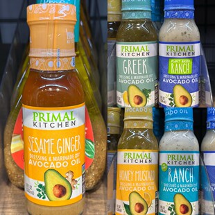 代购 美国Primal Kitchen牛油果油蜜糖芥末味香醋酱/沙律酱236ML