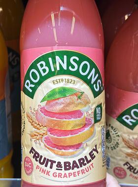 代购正品 美国进口 ROBINSONS/罗便臣浓缩无糖大买柚子味饮品 1升