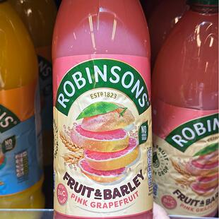 代购正品 美国进口 ROBINSONS/罗便臣浓缩无糖大买柚子味饮品 1升