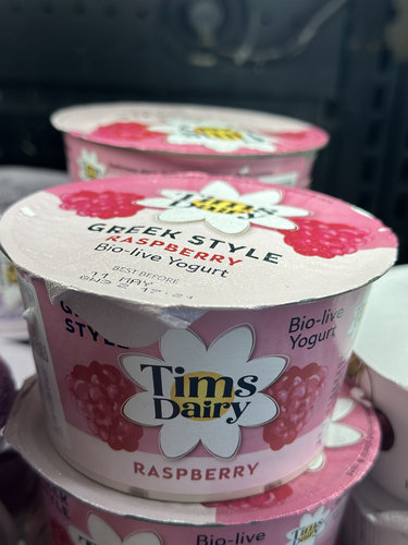 代购正品 英国进口 TIMS DAIRY希腊式乳酪 红桑子味 175克*2个