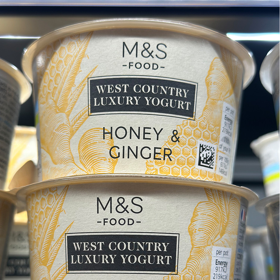代购进口 M&S/英国玛莎蜜糖姜味乳酪/酸奶 150克*2个