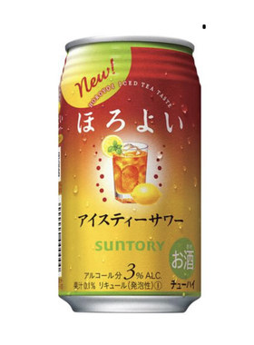 代购 日本进口 SUNTORY/CHU-HI柠檬茶味有气酒350ML*6罐
