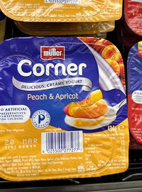 代购正品 英国进口 MULLER CONER/米勒蜜桃杏桃乳酪/奶酪