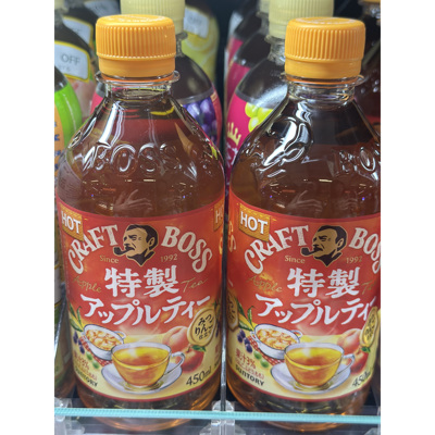代购日本进口 CRAFT BOSS苹果茶/茶饮品 热饮较佳 450ML*6瓶