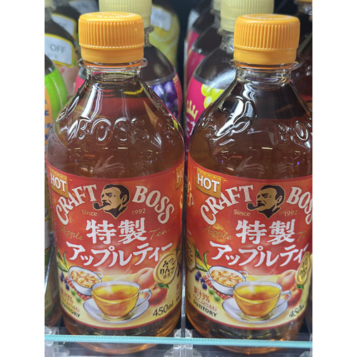 代购日本进口 CRAFT BOSS苹果茶/茶饮品 热饮较佳 450ML*6瓶
