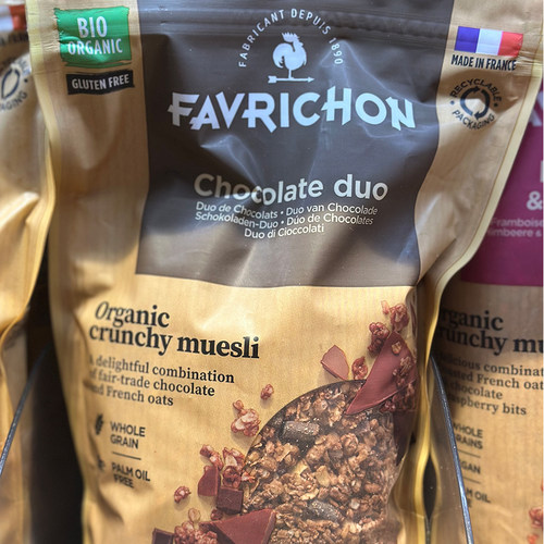 代购法国进口 FAVRICHON有机无麸质巧克力朱古力牛奶麦片 375克
