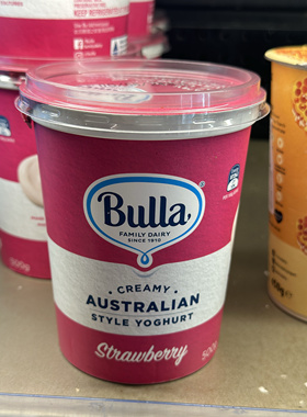 代购正品 澳大利亚进口 BULLA/保利澳式士多啤梨草莓乳酪 500克