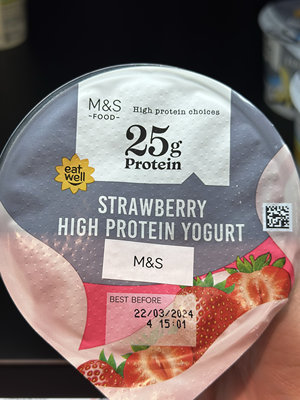 代购正品 英国产 M&S/玛莎低脂高蛋白质草莓味乳酪/士多啤梨酸奶