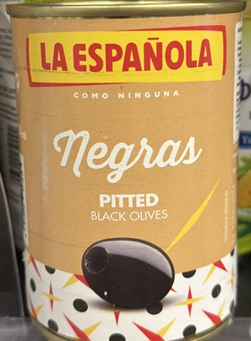 代购 西班牙进口 LA ESPANOLA去核黑水榄 olives 300G