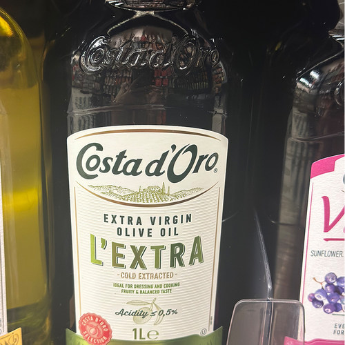 代购意大利进口 COSTA D'ORO意大利初榨橄榄油/食用油 1升