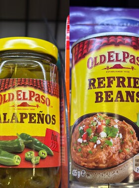 代购 国外进口 OLD EL PASO墨西哥炒豆酱 微辣/墨西哥青辣椒片