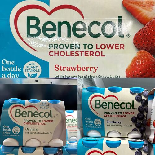 代购瑞士进口 Benecol/倍乐醇原味酸奶/蓝莓味/草莓味饮品 不加糖
