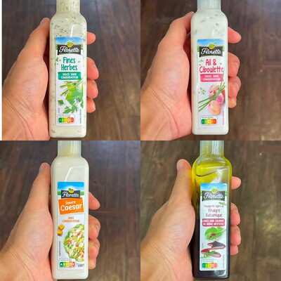 代购 法国进口 黑醋色拉油/凯撒色拉酱/香蒜细葱沙律酱
