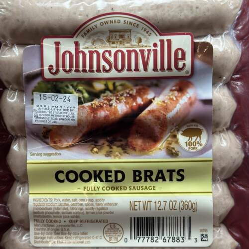 代购正品 美国进口 Johnsonville熟白肉肠/美国香肠 六根 360克