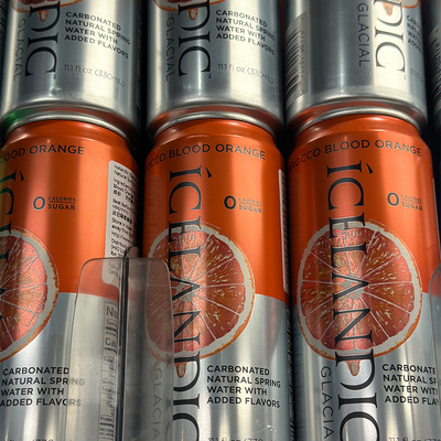 冰岛进口ICELANDIC冰岛冰川塔罗科血橙气泡水零糖零卡路里330ml*6