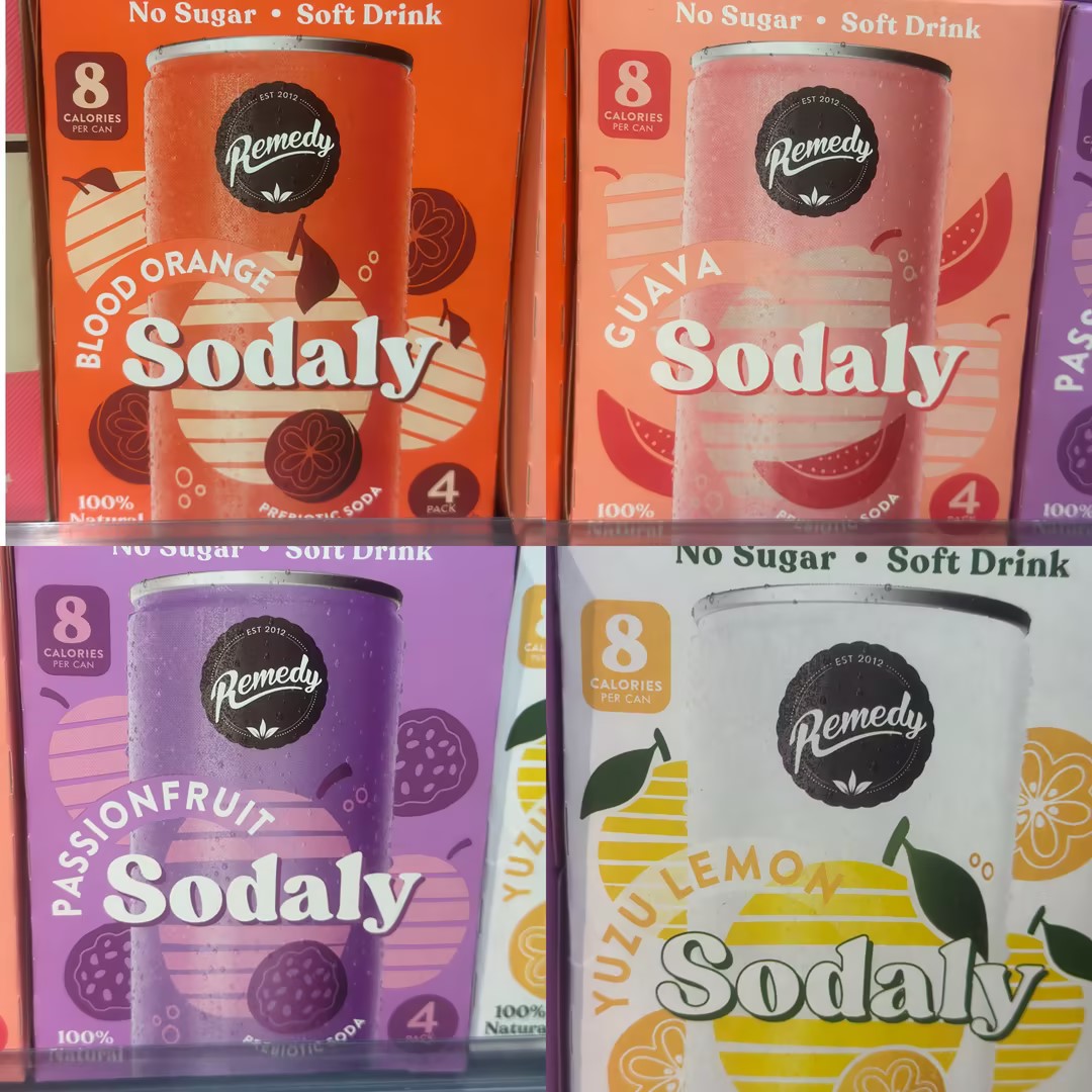 代购 新西兰进口 REMEDY益生元梳打水 血橙味/番石榴味 250ML*4罐