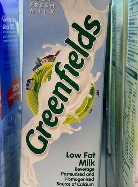 代购印尼产 Greenfields/绿田源低脂牛奶/鲜奶 946毫升