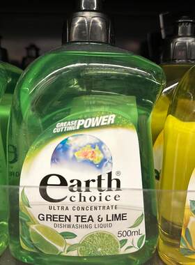 代购正品 澳大利亚进口 EARTH CHOICE超浓缩洗洁精  绿茶青柠味