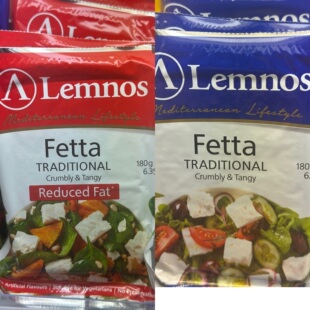 代购 澳大利亚进口 LEMNOS较低脂传统菲达芝士 180克