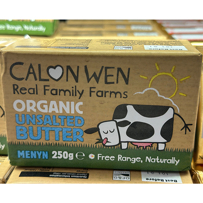 代购英国进口 CALON WEN有机无盐牛油 unsalted butter 250克