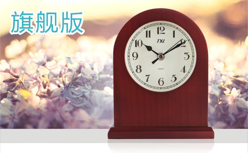 TXL欧式实木座钟 客厅钟表大号复古时钟静音台钟美式石英钟摆件