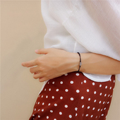 仲夏至蓝光许愿灰月光石爱情侣迷你蜡绳编织手绳气质文艺女男细小