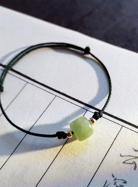 耐看！简单复古东陵玉手绳