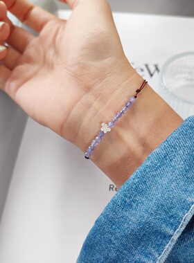 兰汀原创天然坦桑石小珠手链