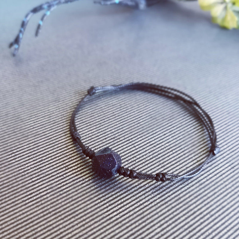 仲夏至原宿蓝砂石水晶星空宇宙星河男女情侣许愿文艺编织手绳原创,饰品/流行首饰/时尚饰品新,手链,淘宝优惠券,粉丝福利购,淘宝优惠卷