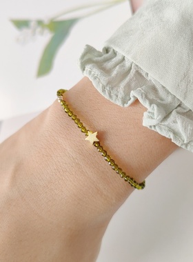 夏日小清新橄榄尖晶小手串