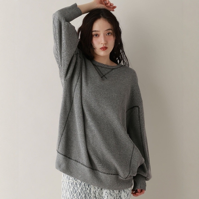 东京胖黄瓜日本代购 RAGEBLUE 女款 宽松套头针织衫 661684