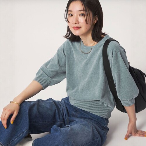 东京胖黄瓜日本代购 green label relaxing 圆领套头针织衫 0025
