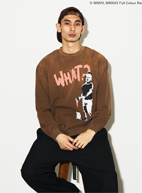 25秋冬 BRANDALISED x JOURNAL STANDARD 做旧印花圆领卫衣 9060