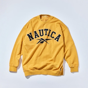 【65折】Reebok x NAUTICA 重磅宽松刺绣圆领卫衣 男款 0071